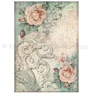 Rizspapír A/4 - Brocante Antiques roses