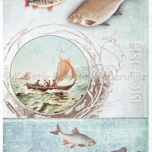 Rizspapír A/4 - halak