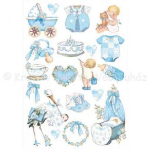 Rizspapír A/4 - kisfiús dekoráció