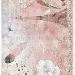 Rizspapír A/4 - Párizs,  Eiffel-torony