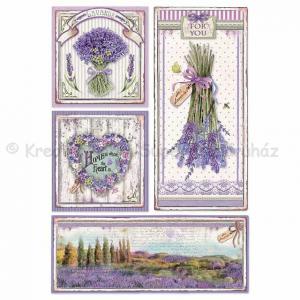 Rizspapír A/4 - Provence-i levendula