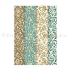 Rizspapír válogatás A6 - Christmas Greetings, karácsonyi hátterek 8 db