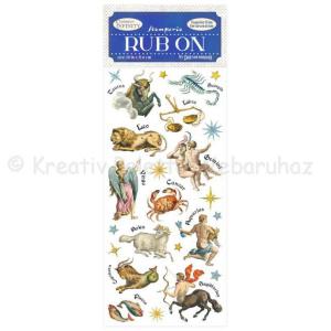 Rub-on, feldörzsölhető matrica - Cosmos Infinity zodiac - állatövi jegy