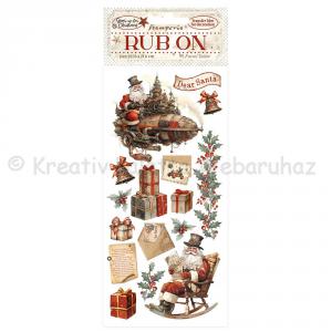 Rub-on, feldörzsölhető matrica - Gear up for Christmas Santa Claus