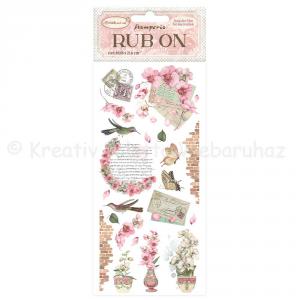 Rub-on, feldörzsölhető matrica - Orchids and Cats letters