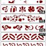 Sablon- bordűr, sorminták