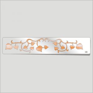 Sablon- bordűr, sorminták 39,5 cm x 7,5 cm - borostyán