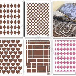 Sablon- geometriai és szív minták  A/5