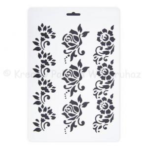 Stencil A/4 - virágos sorminták