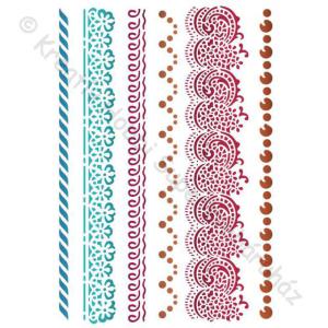 Stencil G, 21 x 29,7 cm - csipke bordűr