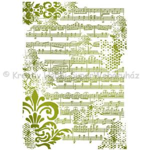 Stencil G, 21 x 29,7 cm - kotta, díszítő mintával