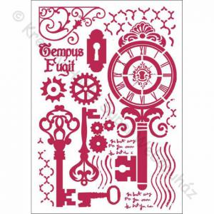 Stencil G, 21 x 29,7 cm - kulcsok és zárak