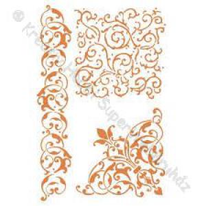 Stencil G, 21 x 29,7 cm - sarok és bordűr minták