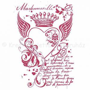 Stencil G, 21 x 29,7 cm - szív király