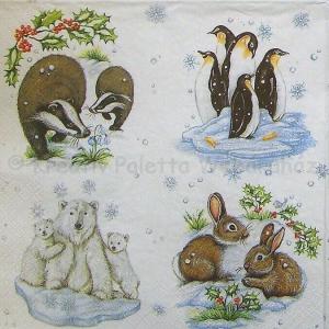 Szalvéta - állatok télen