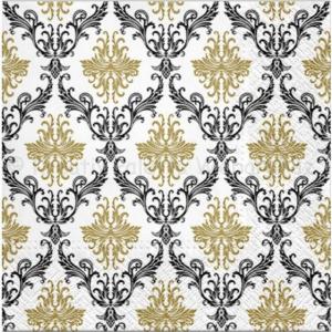 Szalvéta - barokk tapéta, arany-fekete