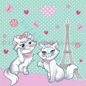 Szalvéta - cicák párizsban