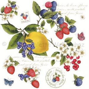 Szalvéta - citrom, eper