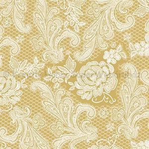 Szalvéta - csipke domborított, arany-fehér - Lace Royal gold white