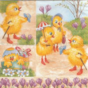 Szalvéta - húsvéti csibék