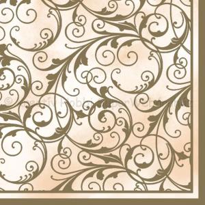 Szalvéta - inda minta, arany