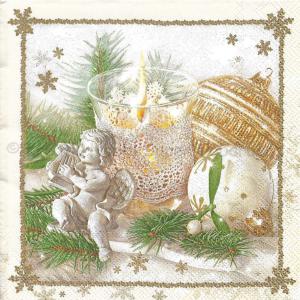 Szalvéta - karácsonyi angyal - ange-noel