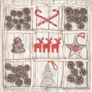 Szalvéta - karácsonyi dekorációk