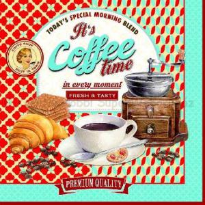 Szalvéta - kávé idő -  It's Coffee Time