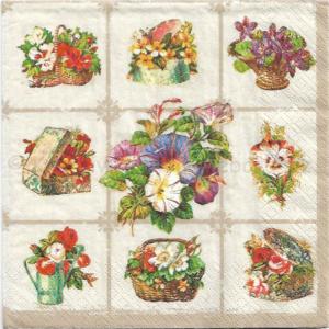 Szalvéta - kerti virágok