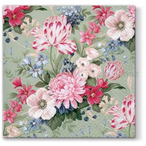 Szalvéta - kerti virágok