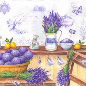 Szalvéta - levendula a konyhában