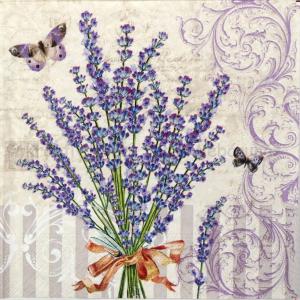 Szalvéta - levendula lepkékkel - Antoinetta