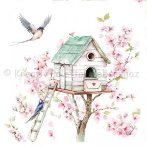 Szalvéta - Madárház tavasszal