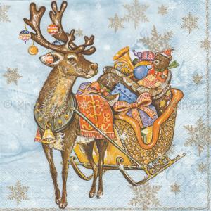 Szalvéta - mikulás szán