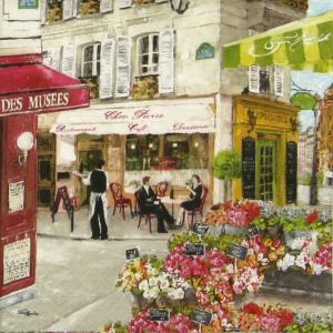 Szalvéta - párizsi utcarészlet