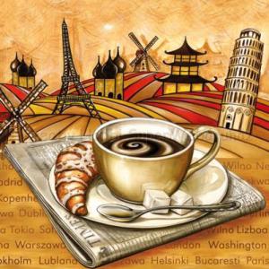 Szalvéta - reggeli kávé mindenhol