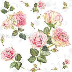 Szalvéta - rózsa - Rosie White