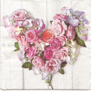 Szalvéta - rózsa szív - Rose Heart