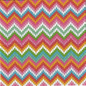 Szalvéta - színes cikk-cakk