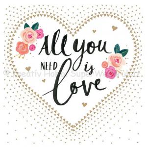 Szalvéta - szív, szeretet az amire szükséged van - All you need is Lov