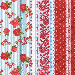 Szalvéta - szivek és rózsák