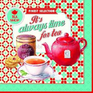 Szalvéta - teaidő - It's Always Time For Tea