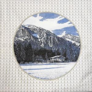 Szalvéta - téli táj, Alpok