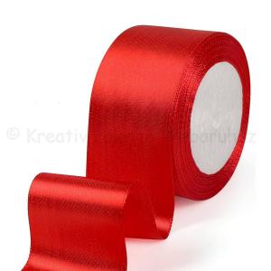 Szatén szalag 50 mm széles - PIROS