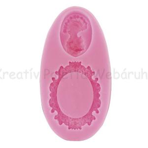 Szilikon öntőforma - kámea és ovális keret