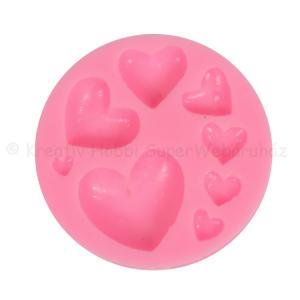 Szilikon öntőforma - szívek 3D
