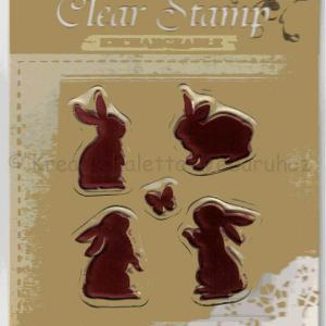 Szilikon pecsételő - nyuszik, húsvét