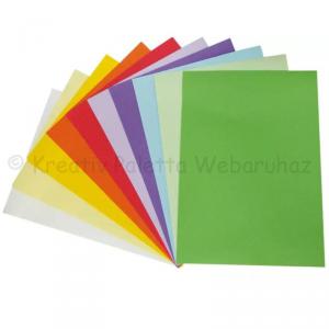 Színes papír A/4, 80g 10 lap, 10 szín/cs  élénk színek