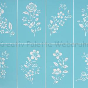 Szita-stencil 21,5 x 27,5 cm - virágszálak