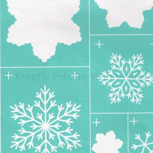 Szita-stencil 215 x 275 mm -  hópelyhek